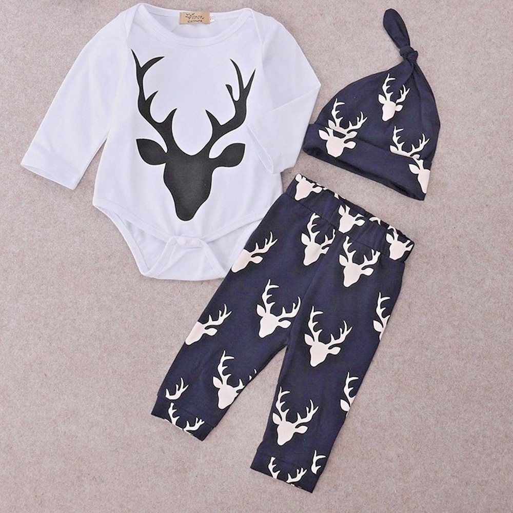 Baby Toddler Boys Deer 3 Piece Outfit  NWT 3 sizes